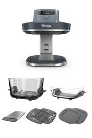 Ninja Crispi® Pro 6-in-1 Glass Air Fryer in Stone and Gold