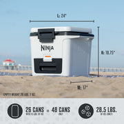 Ninja FrostVault™ 30qt Hard Cooler with Cold Dry Zone in Pink
