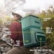 Ninja FrostVault™ 36 Can Backpack Cooler in Green