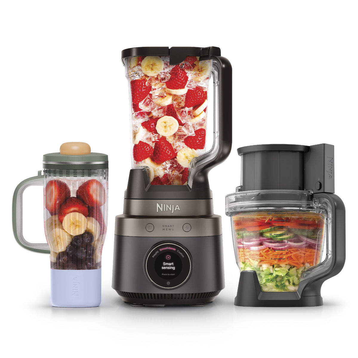 Ninja CrushBOSS™ 3-in-1 Blender, Tumbler & Food Processor in Onyx