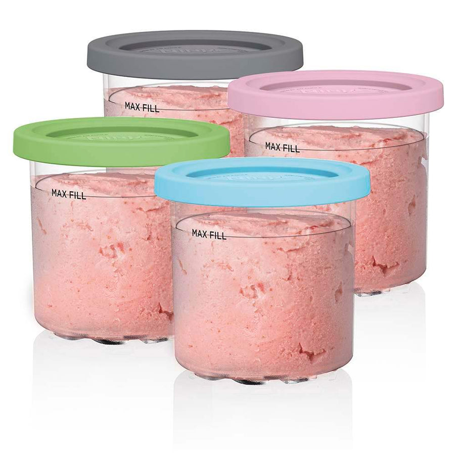 Ninja® CREAMi® Pints 4 Pack, Compatible with NC299AMZ, NC300s & NC350s Series CREAMi® Ice Cream Makers