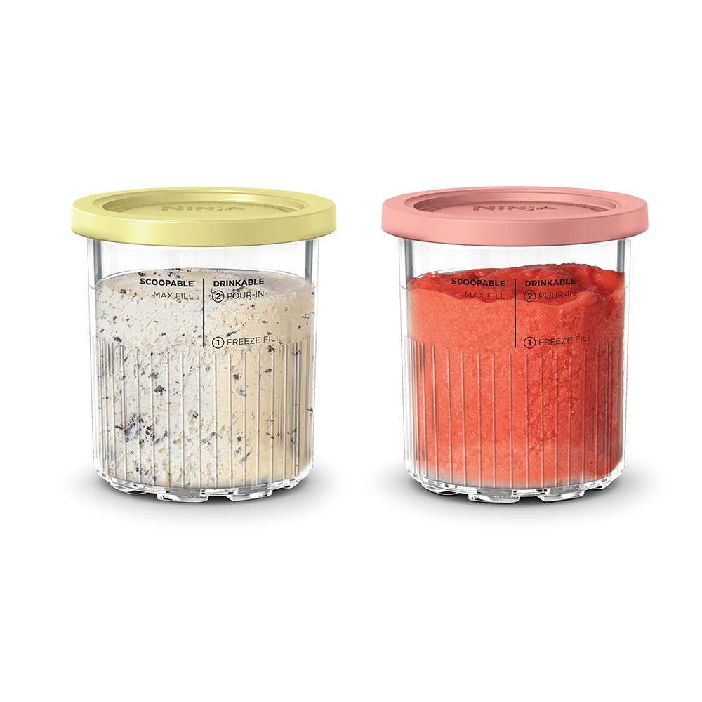 Ninja® CREAMi® XL tubs 2 Pack, Compatible with NC500/NC600 Series CREAMi® Ice Cream Makers